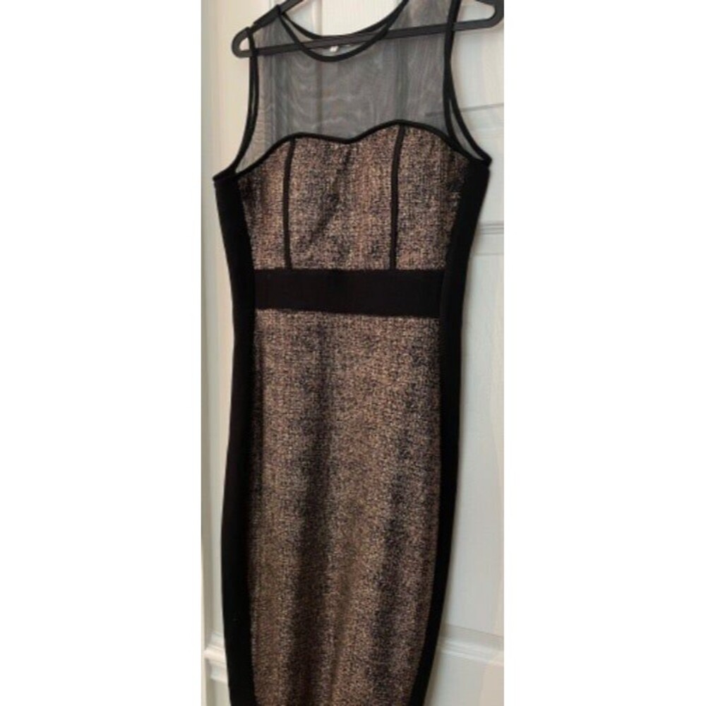 Gold/Black cocktail dress 4